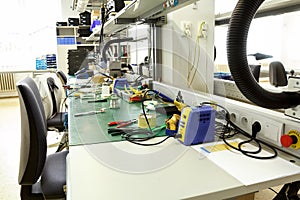 Electronics equipment assembly workplace