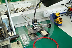 Electronics equipment assembly workplace