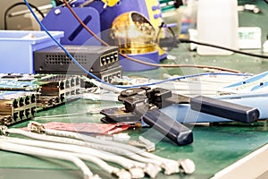 Electronics equipment assembly workplace