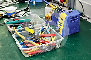 Electronics equipment assembly workplace