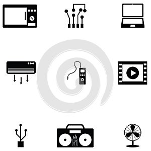 Electronics icon set