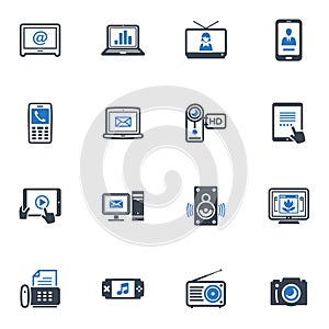 Electronics Icons - Blue Series