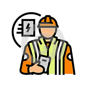 electronics installers repairers color icon vector illustration