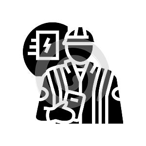 electronics installers repairers glyph icon vector illustration