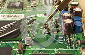 Electronics manufacturing services, soldering of electronic board