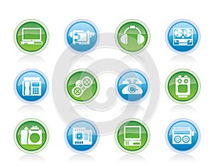 Electronics, media and technical equipment icons