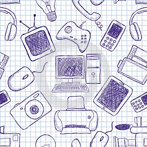 Electronics seamless texture