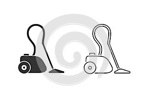 Electronics vacuum cleaner line icon set. Vector illustration
