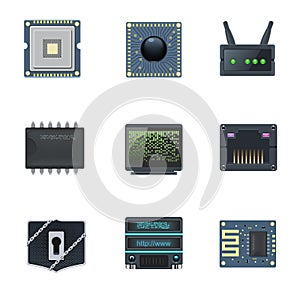 electronics vector icon set