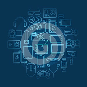 Electronics vector illustration