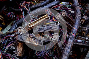 Electronics waste garbage