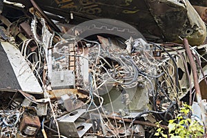 Electronics in wrecked airplane