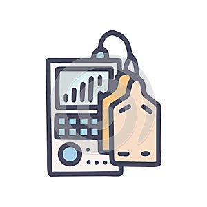 electrophoresis machine color vector doodle simple icon photo