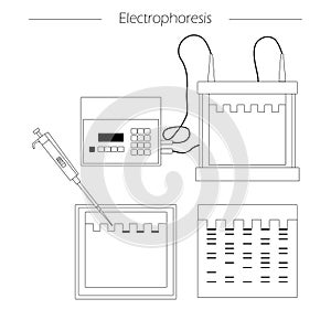 Electrophoresis outline icon