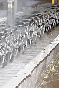 Electroplating in progress