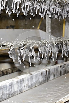 Electroplating in progress