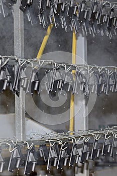 Electroplating in progress