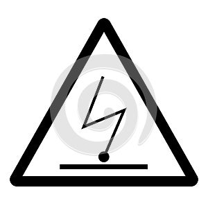 Electrostatic Charge Symbol Sign, Vector Illustration, Isolate On White Background Label. EPS10