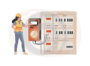 Electrotechnology isolated concept vector illustration. photo