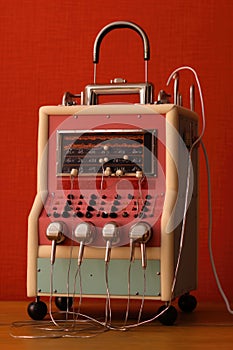 electrotherapy equipment with electrodes and wires