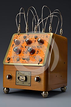 electrotherapy machine with electrodes attached