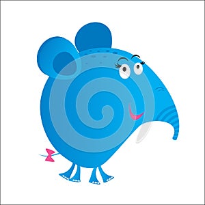 Elefant cartoon blue