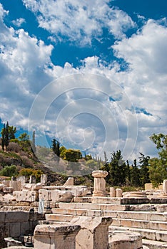 Elefsina, the location of an acient sanctuary where the Eleusinian mysteries Elefsinian Mysteries took place every year around t
