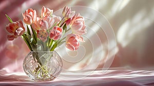 Elegance in Bloom: Tulips in a Baccarat Corolla Vase