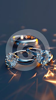elegance and brilliance of diamond rings in various settings, highlighting their exquisite craftsmanship and sparkling