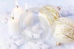 Elegance Christmas Background / Holiday Candles