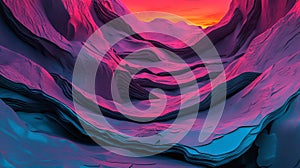 Elegance is embodied in the abstract background, which consists of smooth waves in dark blue and red that have been photo