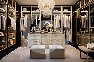 Elegance Embodied: Grand Walk-In Closet with Vintage & Modern Allure