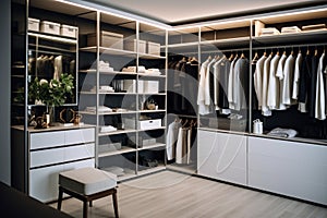 Elegance Embodied: Grand Walk-In Closet with Vintage & Modern Allure