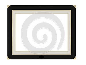 Elegance empty picture frame isolated