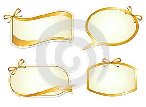 Elegance graphic sign with ribbon