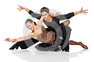 Elegance Latino dancers in action photo