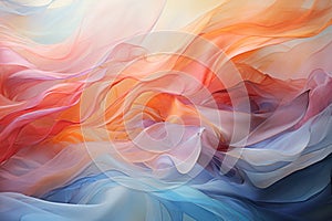 Elegance in motion abstract soft silk background with flowing fabric folds. Classic drapery waves in different shapes