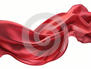 Elegance in Motion: Red Silk Fabric
