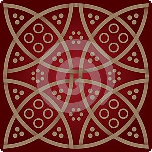 Elegance pattern in wine red colours