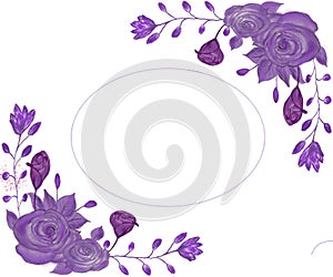 Elegance purple floral card design