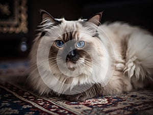 The Elegance of a Ragdoll Cat in Repose