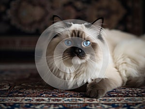 The Elegance of a Ragdoll Cat in Repose