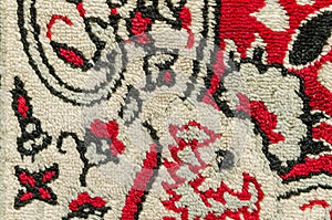 Elegance red color carpet texture.