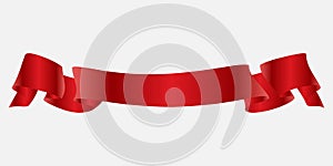 Elegance red  ribbon banner. Vector Banner Stock Illustration 7