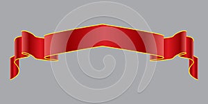 Elegance red  ribbon banner. Vector Banner Stock Illustration 7