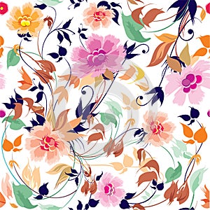 Elegance seamless floral pattern photo