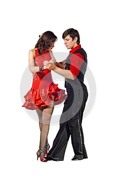 Elegance tango dancers