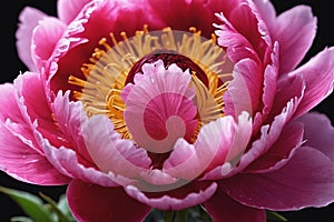 Elegance Unfolded: Beautiful Full Bloom Pink Peony