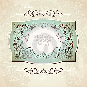 Elegance vintage frame photo