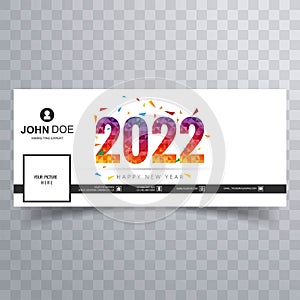 Elegant 2022 happy new year cover template design